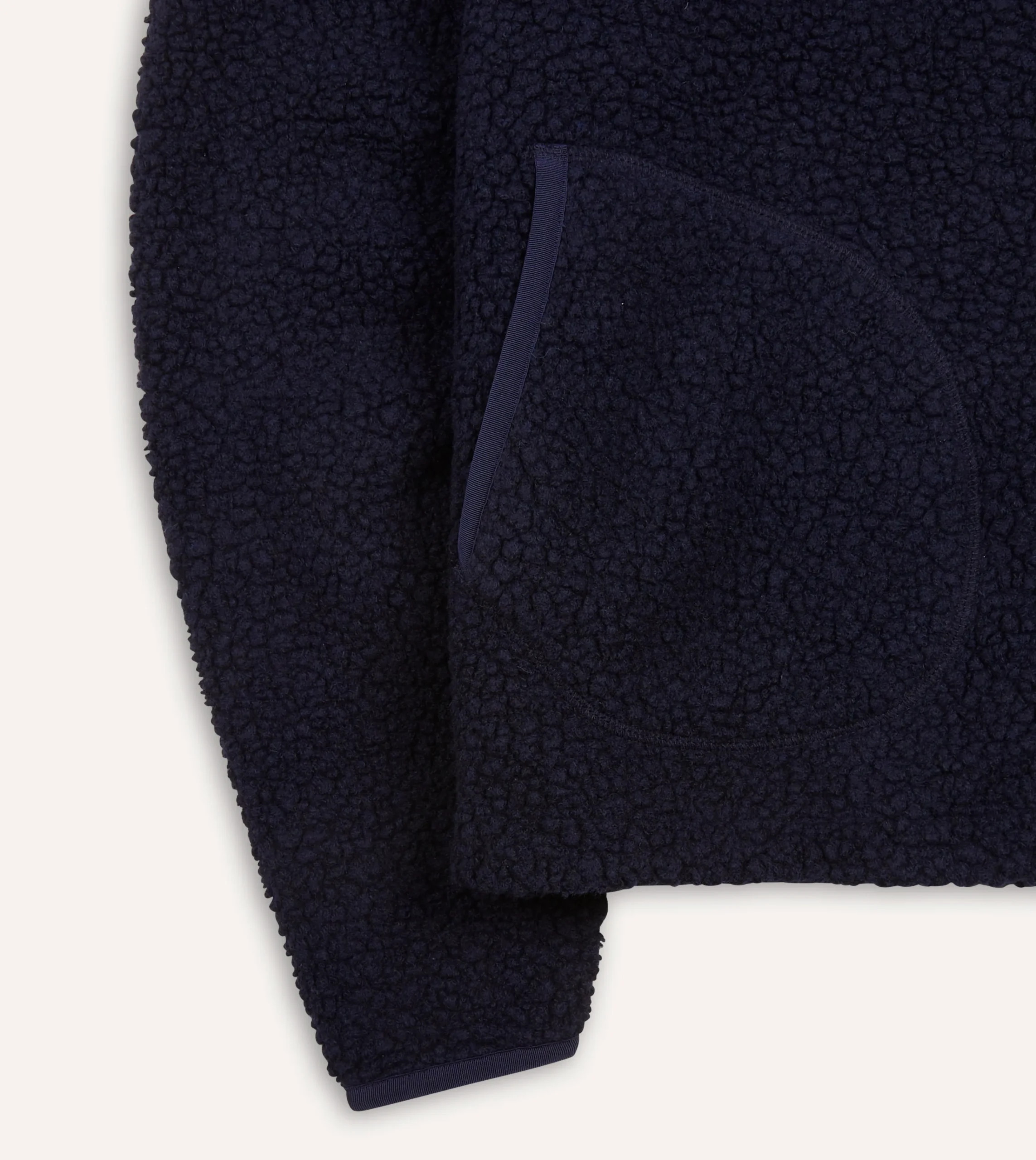 Drake’s Boucle Wool Zip Fleece Jacket