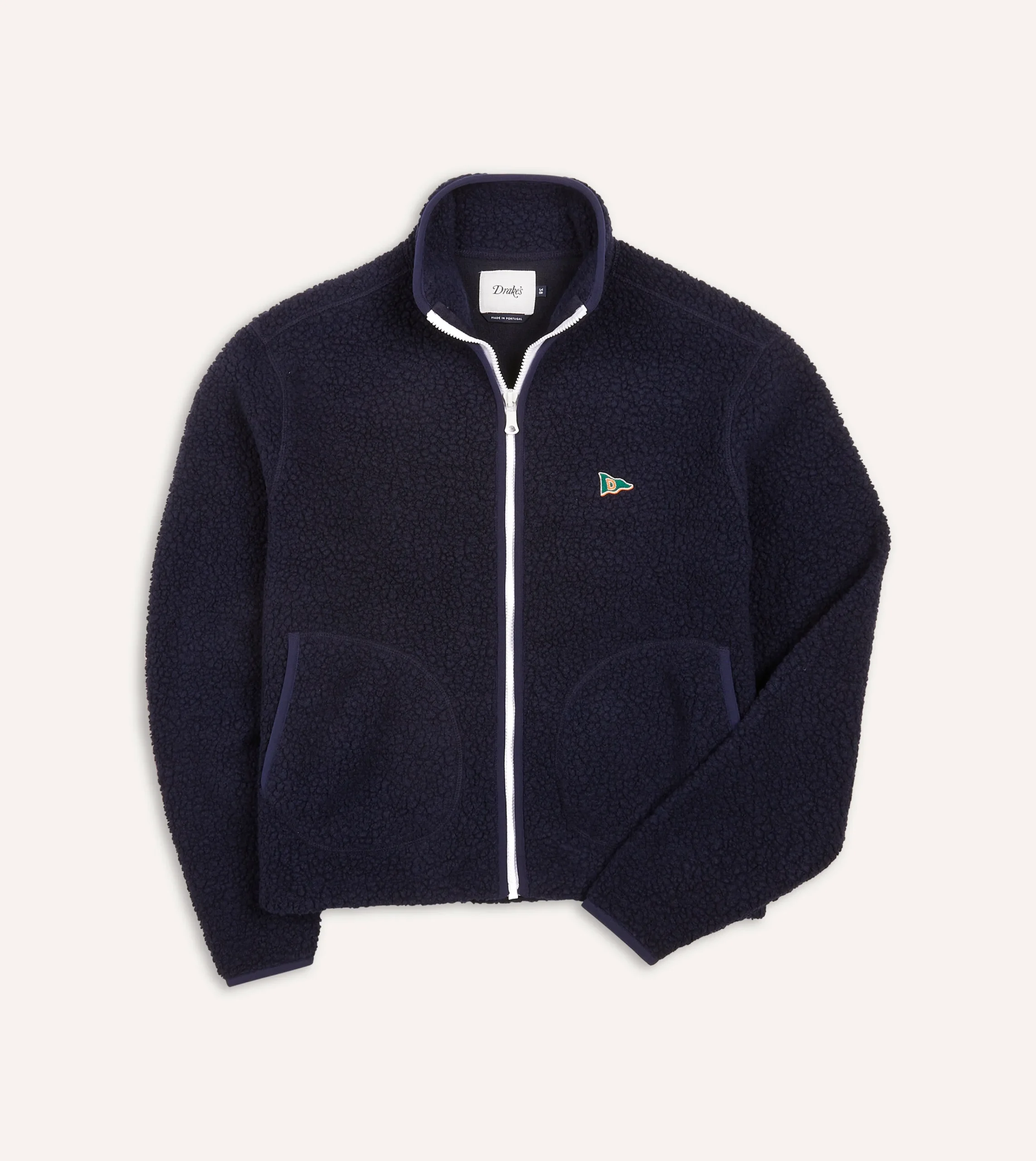 Drake’s Boucle Wool Zip Fleece Jacket
