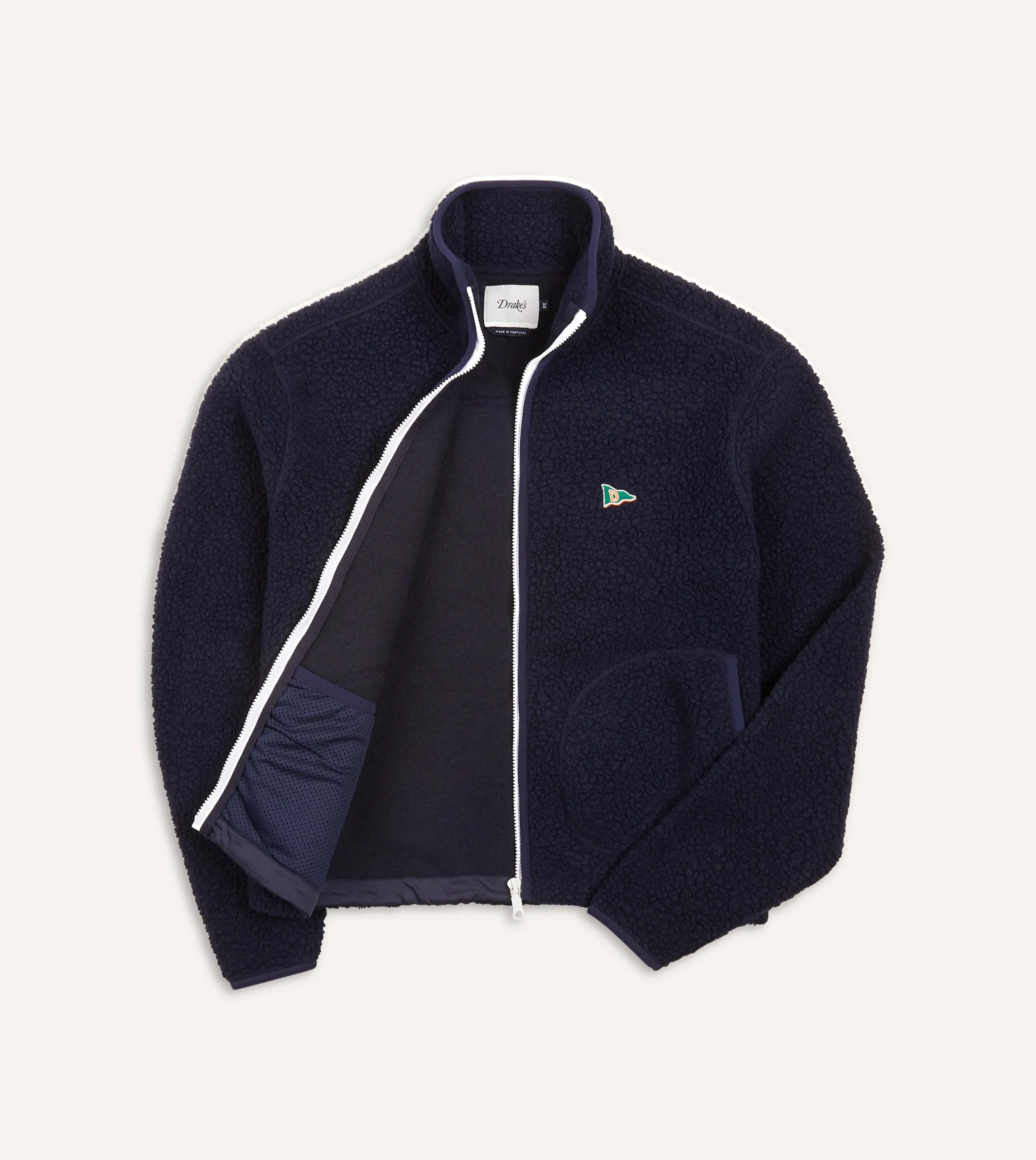 Drake’s Boucle Wool Zip Fleece Jacket