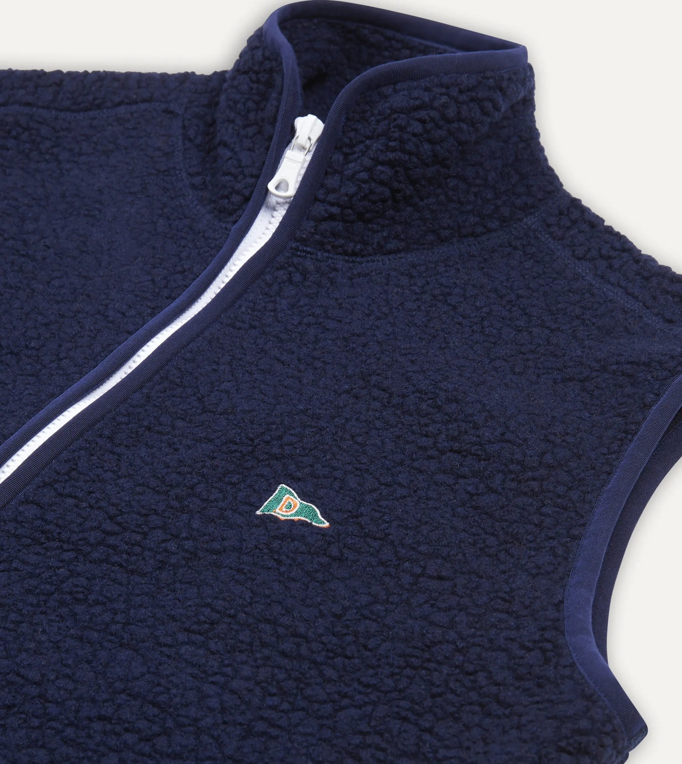 Drake’s Boucle Wool Zip Fleece Vest