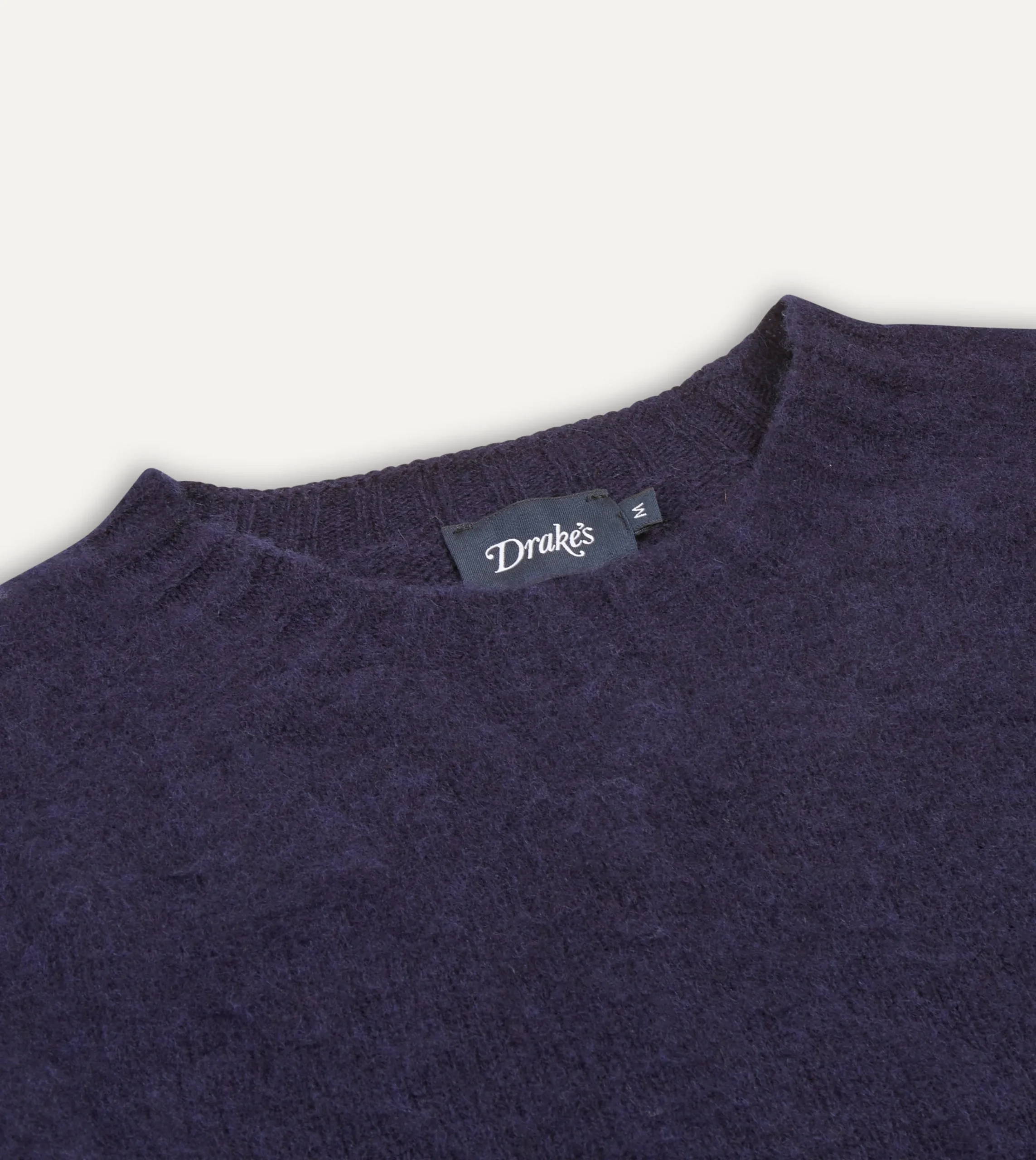 Drake’s Brushed Shetland Crew Neck Jumper