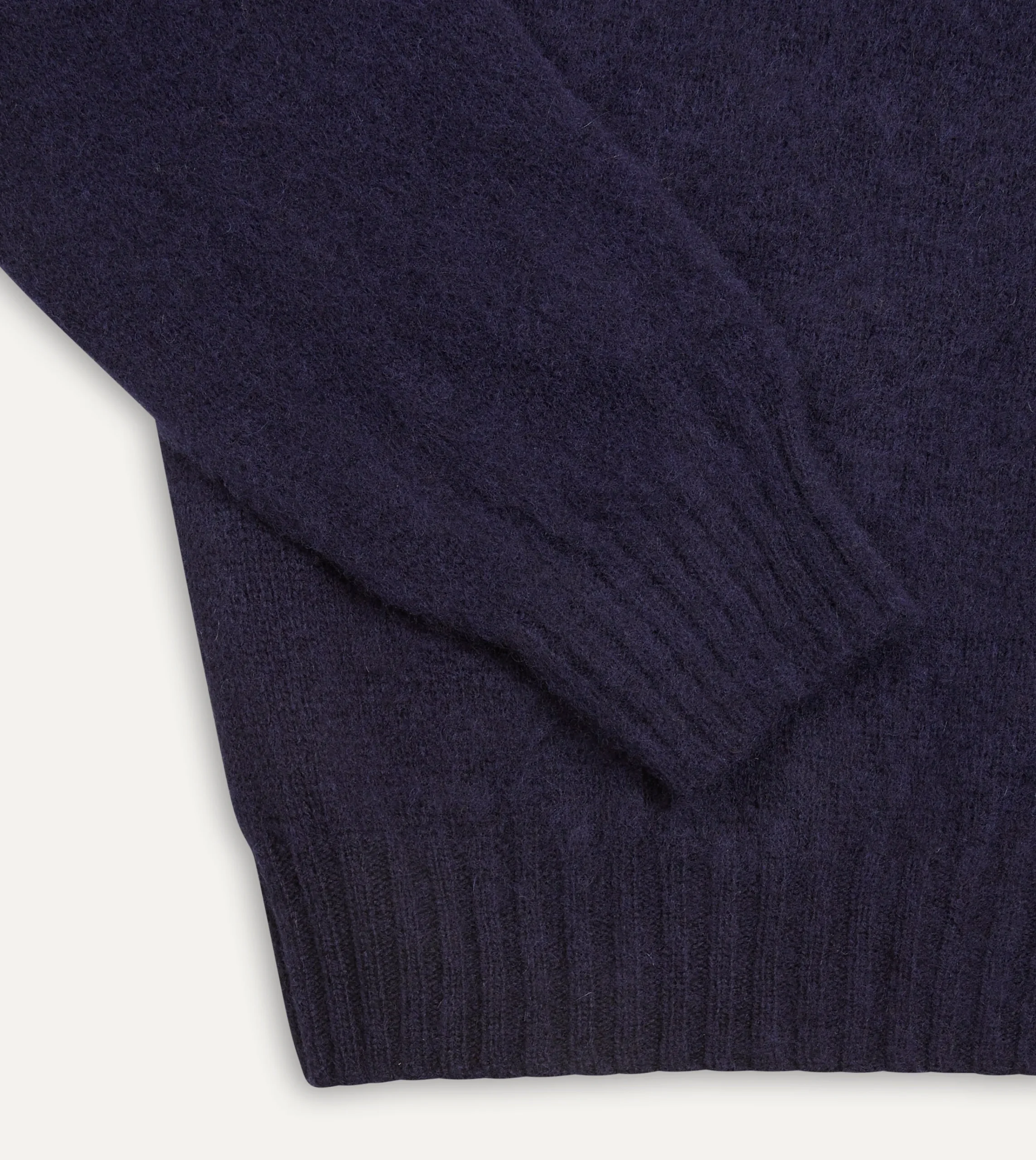 Drake’s Brushed Shetland Crew Neck Jumper