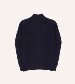 Drake’s Brushed Shetland Mock Neck Jumper
