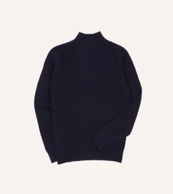 Drake’s Brushed Shetland Mock Neck Jumper
