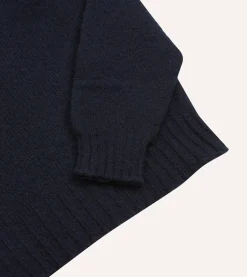 Drake’s Brushed Shetland Mock Neck Jumper