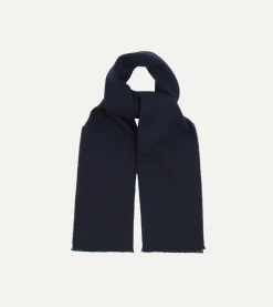 Drake’s Navy Cashmere Scarf