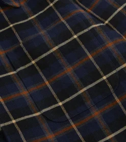 Drake’s Navy Check Wool-Cotton Four-Pocket Chore Jacket