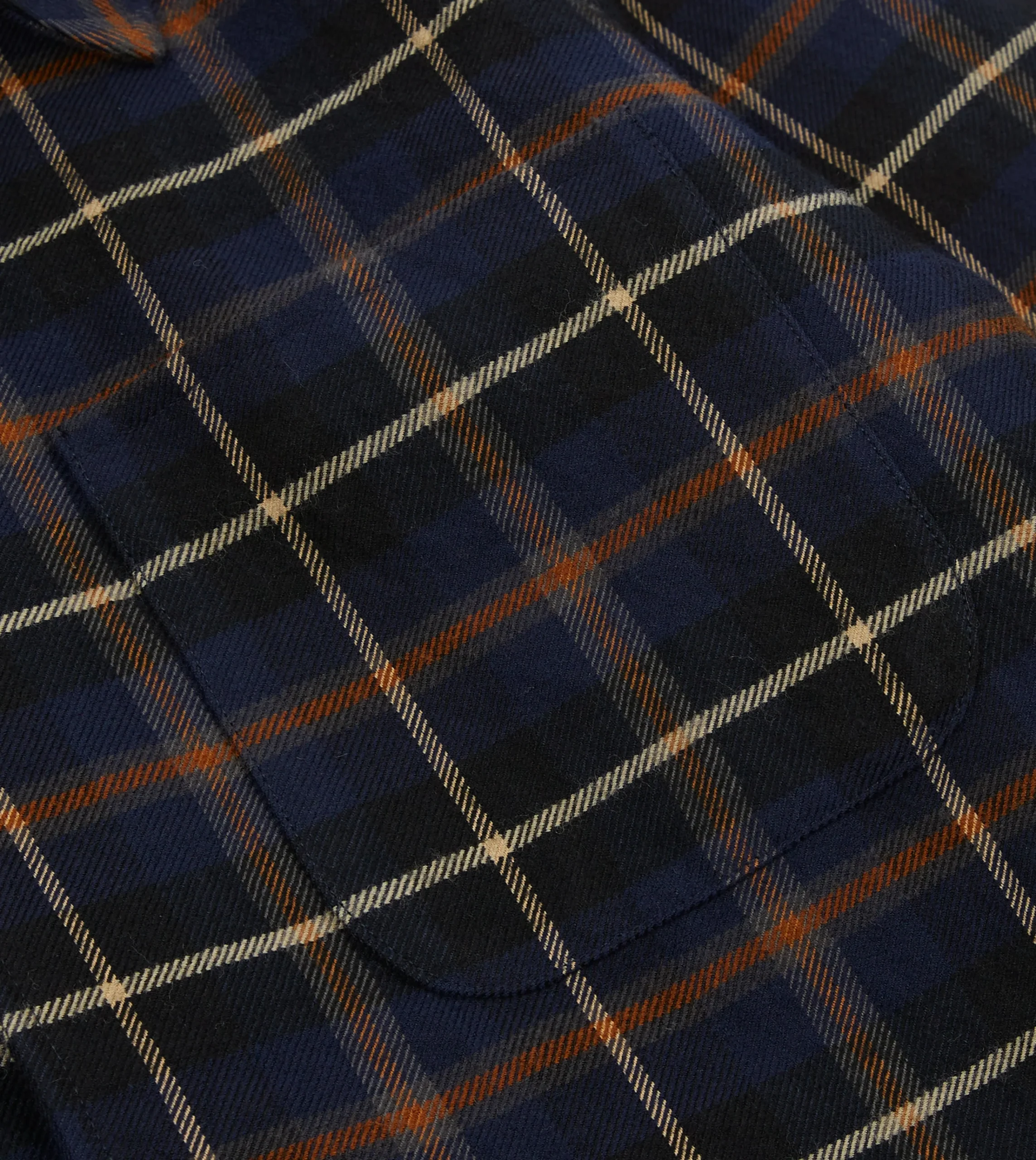 Drake’s Navy Check Wool-Cotton Four-Pocket Chore Jacket