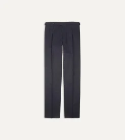 Drake’s Cotton Drill Single Pleat Trouser