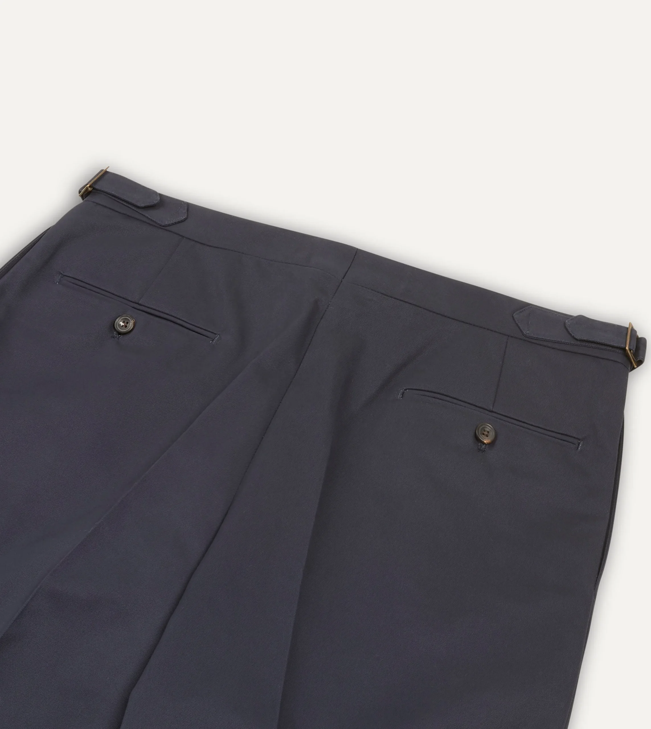 Drake’s Cotton Drill Single Pleat Trouser