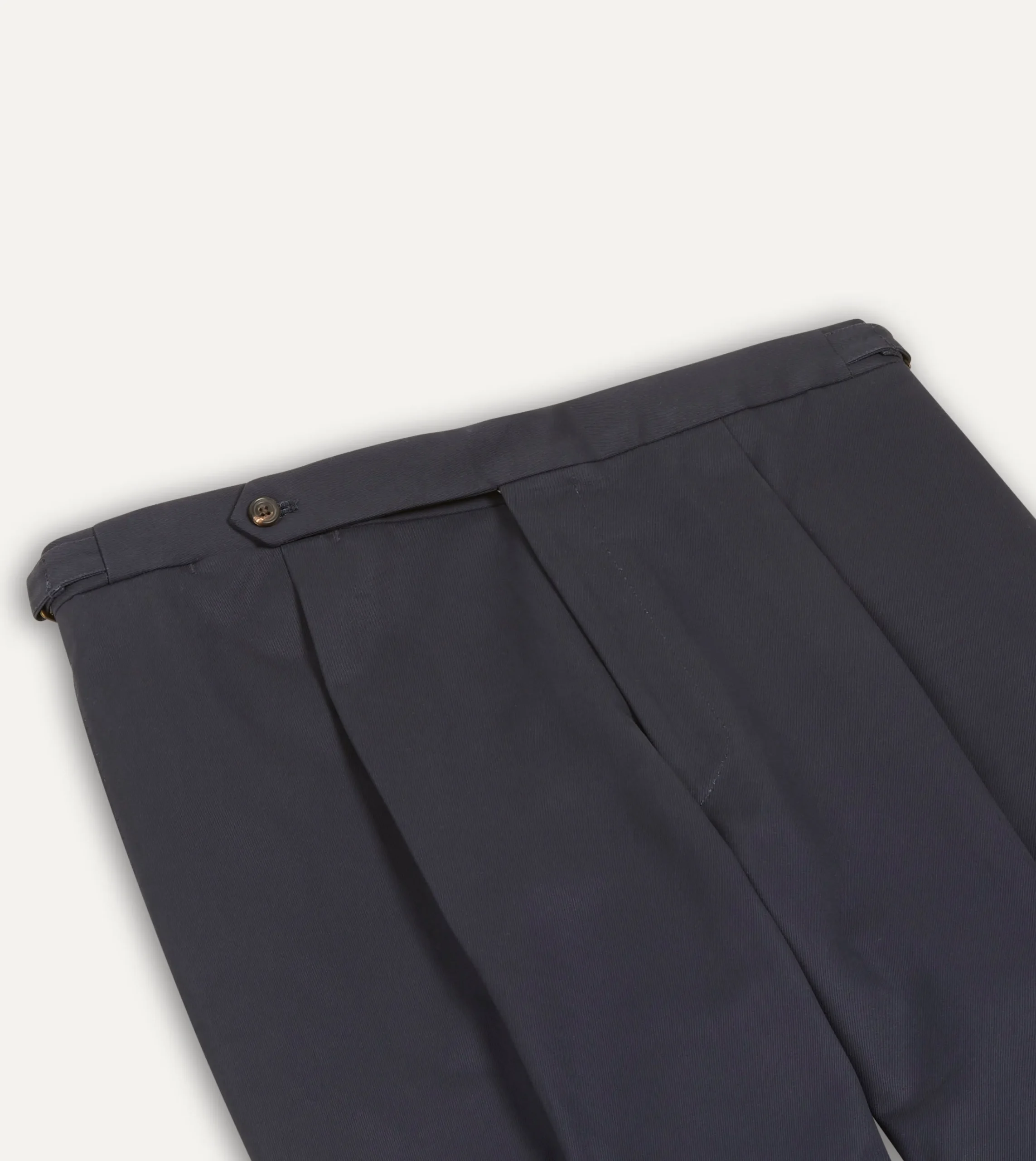 Drake’s Cotton Drill Single Pleat Trouser
