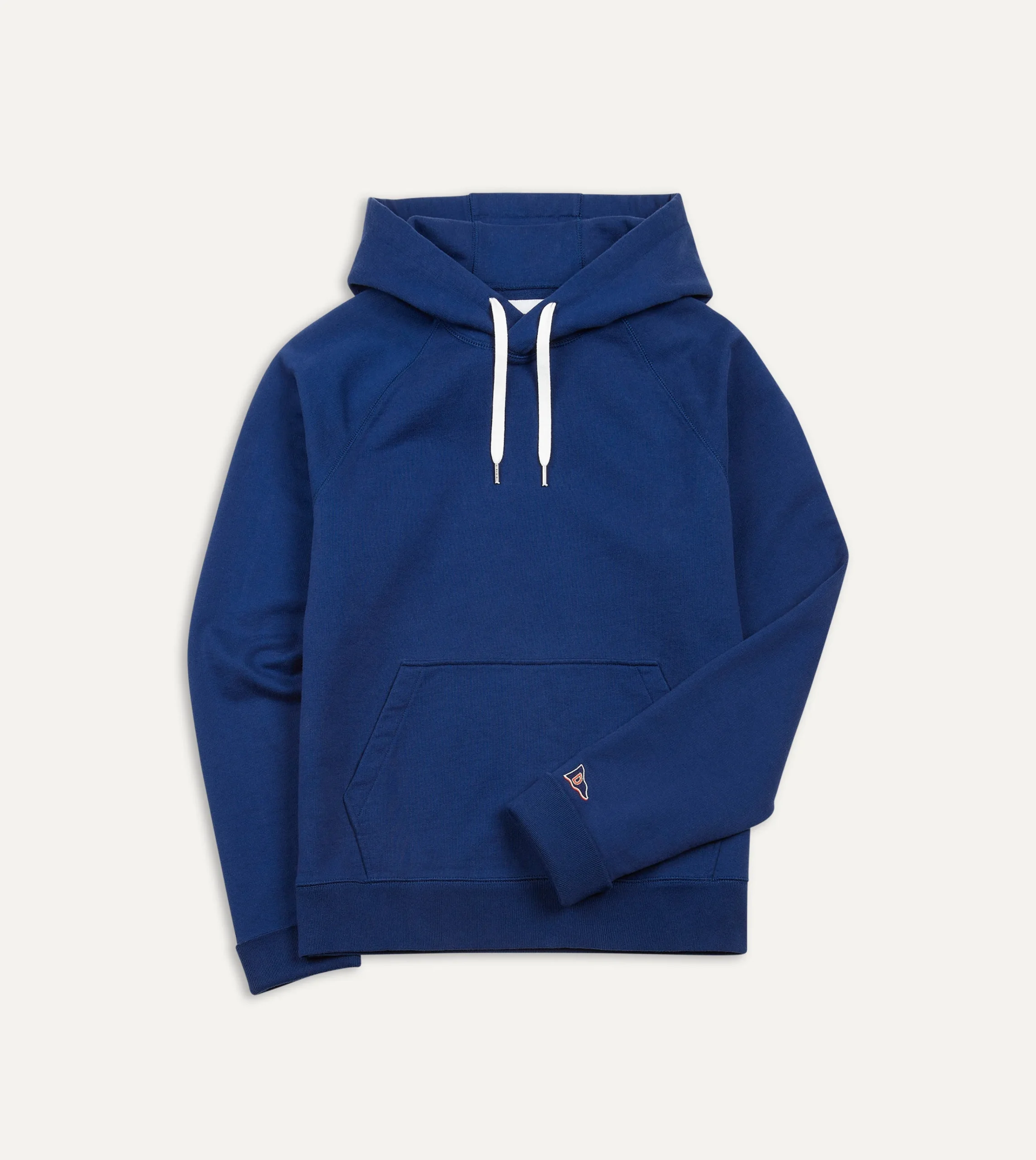 Drake’s Navy Cotton Hooded Sweatshirt
