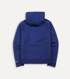 Drake’s Navy Cotton Hooded Sweatshirt