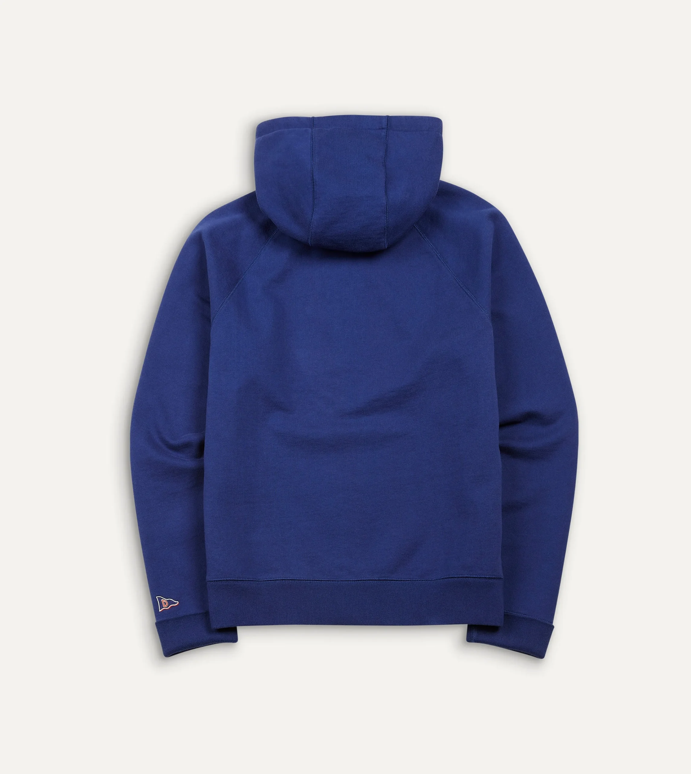 Drake’s Navy Cotton Hooded Sweatshirt