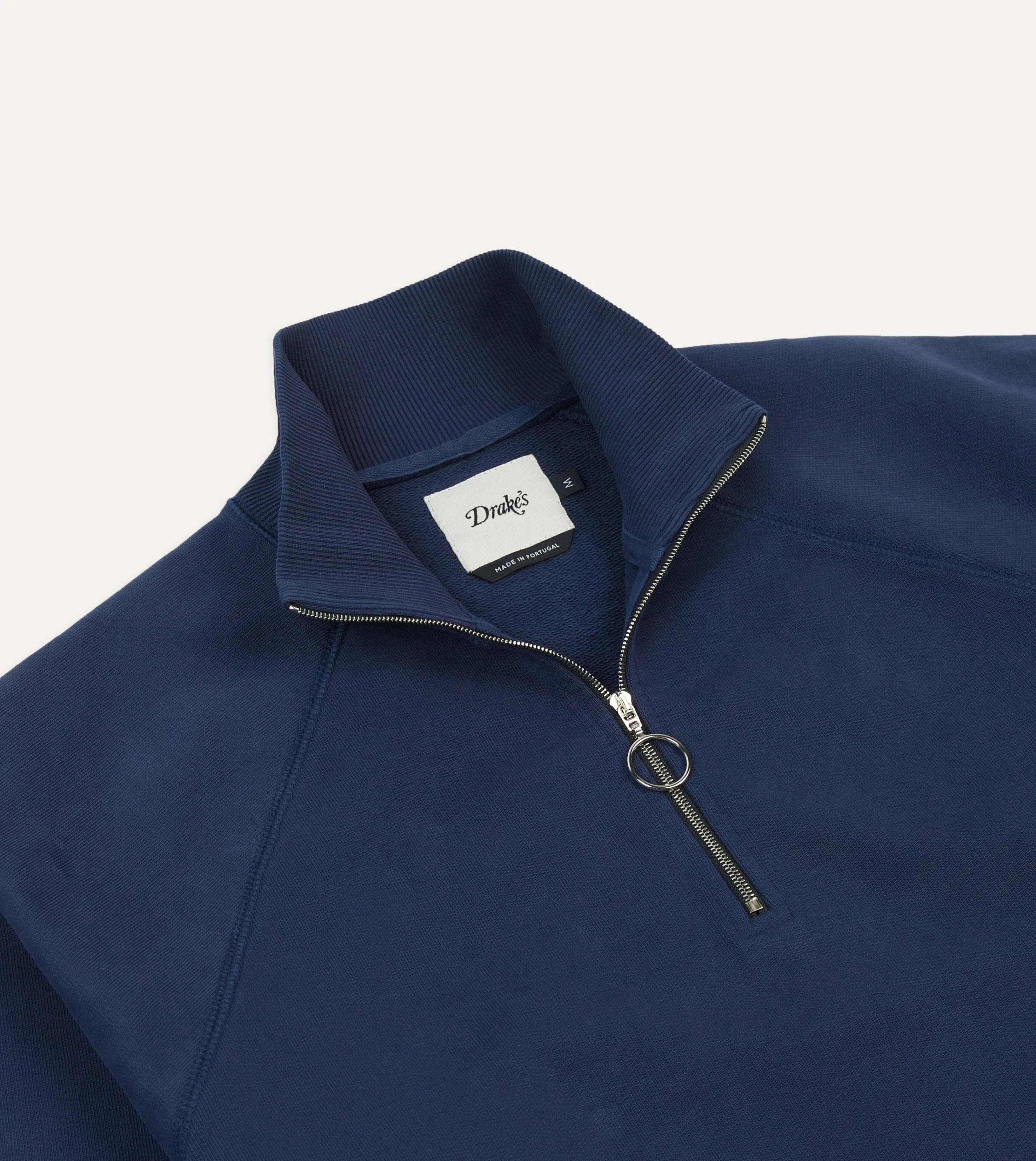 Drake’s Cotton Quarter Zip Sweatshirt