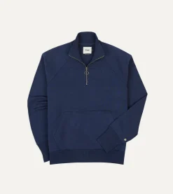 Drake’s Cotton Quarter Zip Sweatshirt