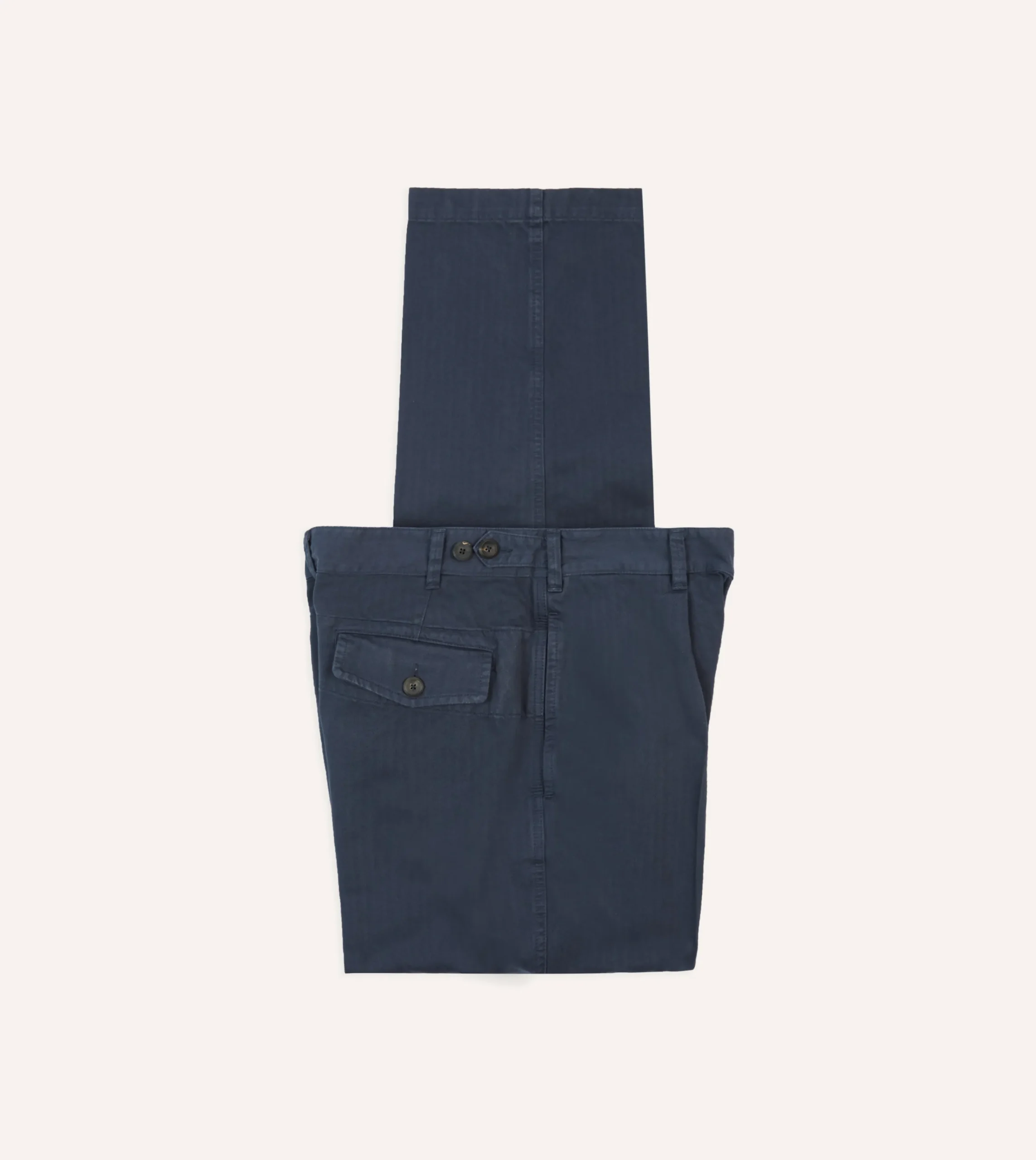Drake’s Herringbone Cotton Games Trousers