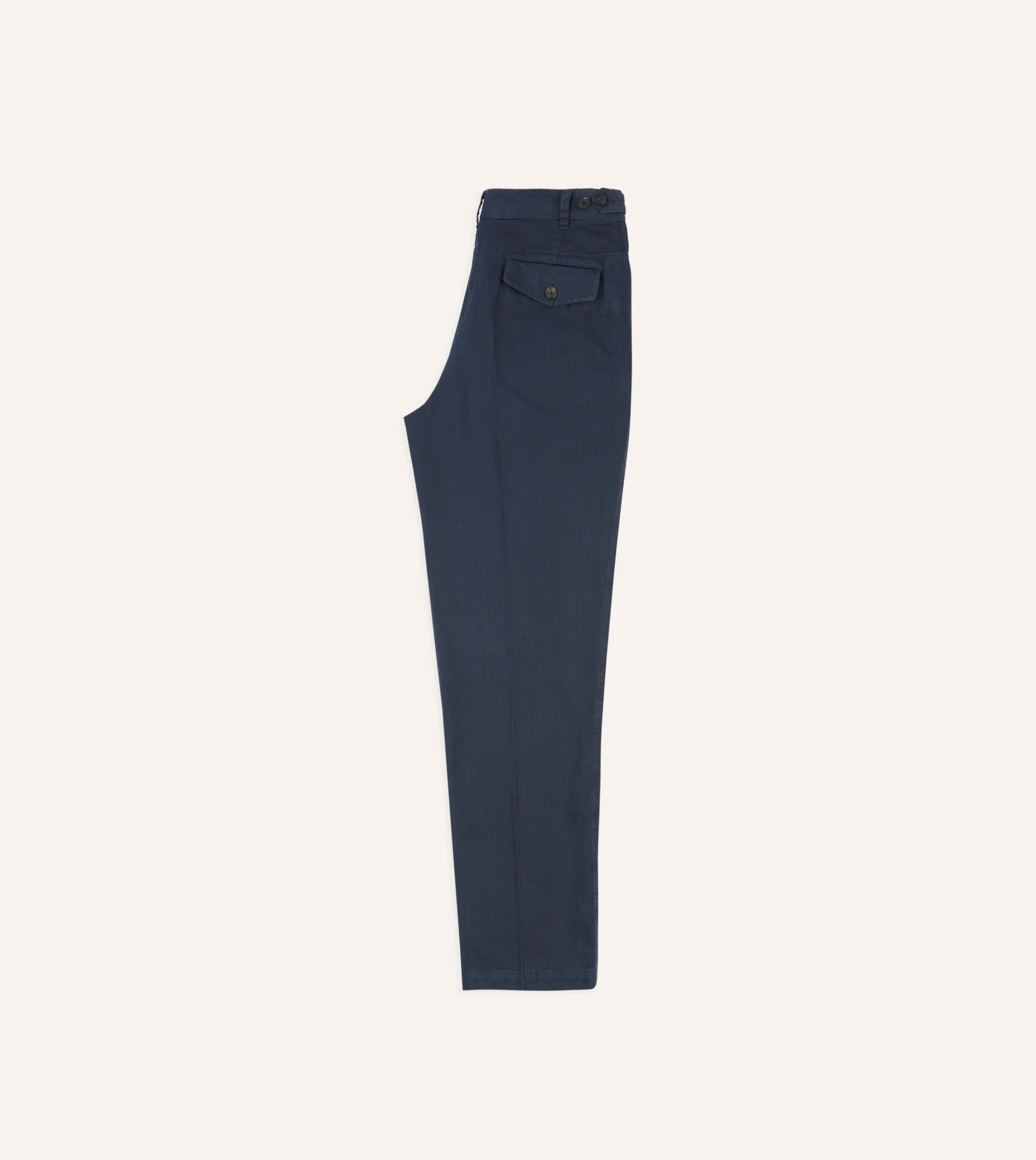 Drake’s Herringbone Cotton Games Trousers