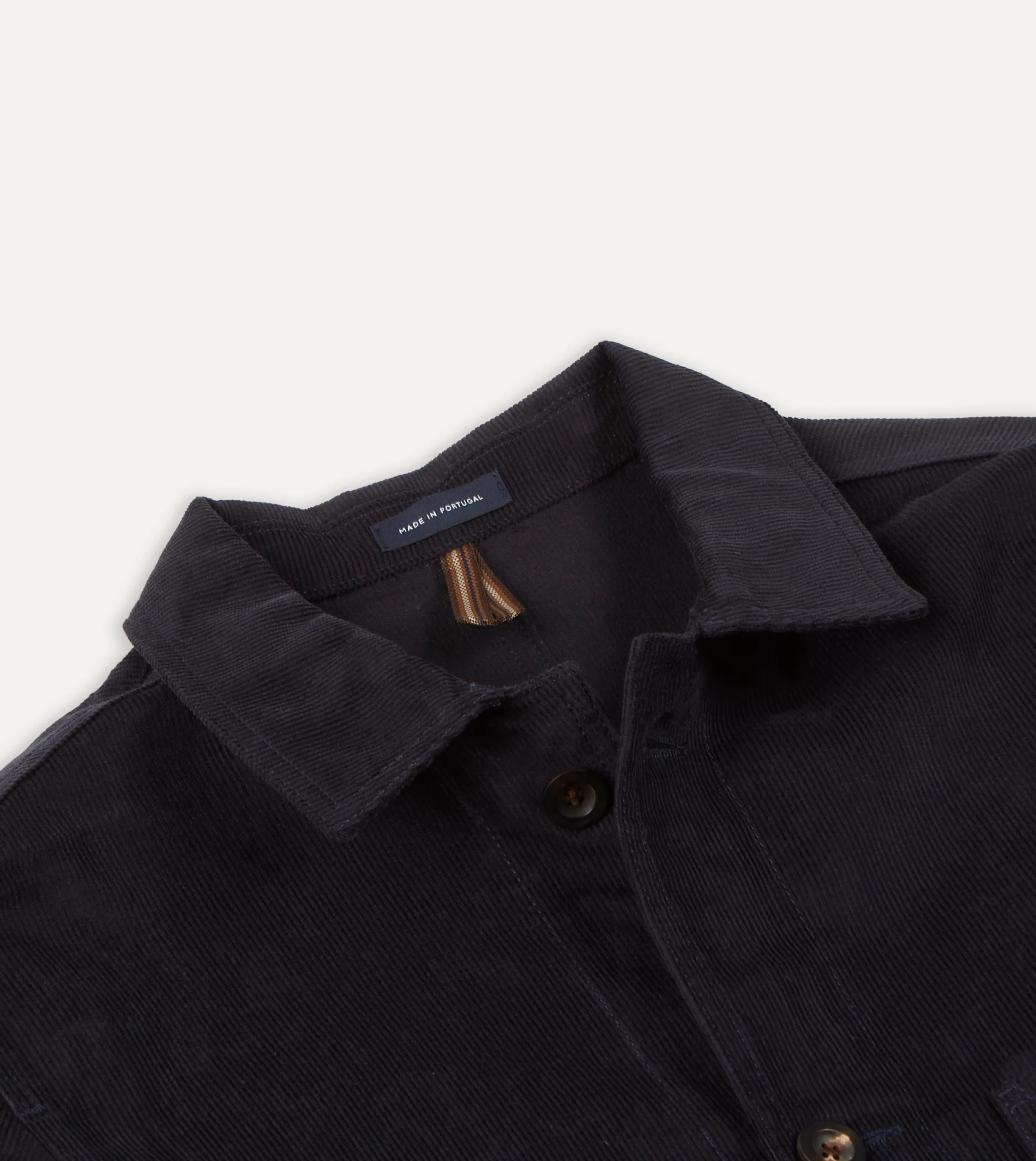 Drake’s Navy Japanese Selvedge Corduroy Five-Pocket Chore Jacket