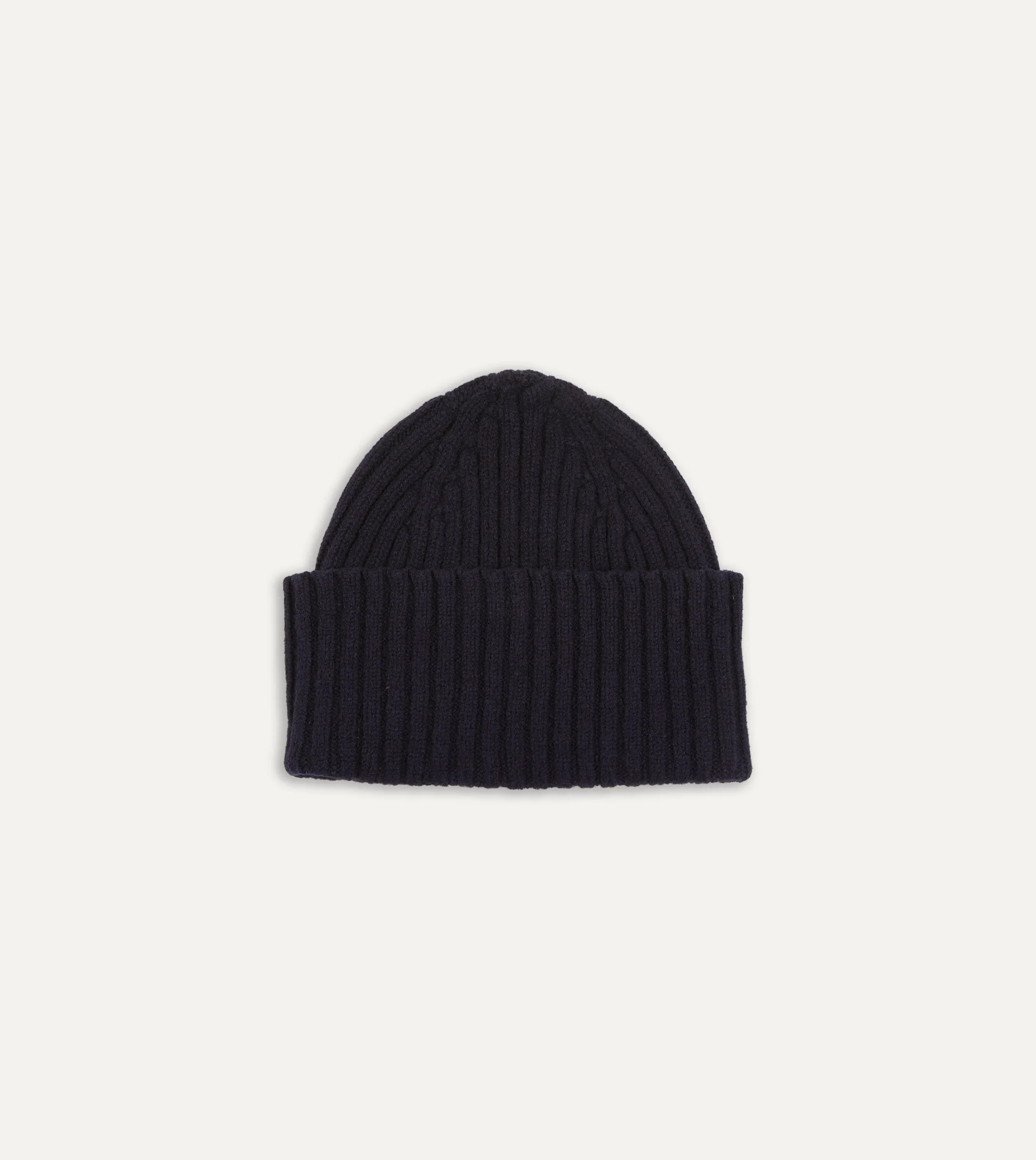 Drake’s Lambswool Ribbed Knit Cap