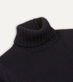 Drake’s Lambswool Submariner Roll Neck Jumper