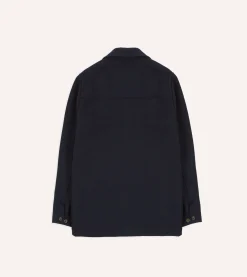 Drake’s Navy Melton Wool Donkey Chore Jacket