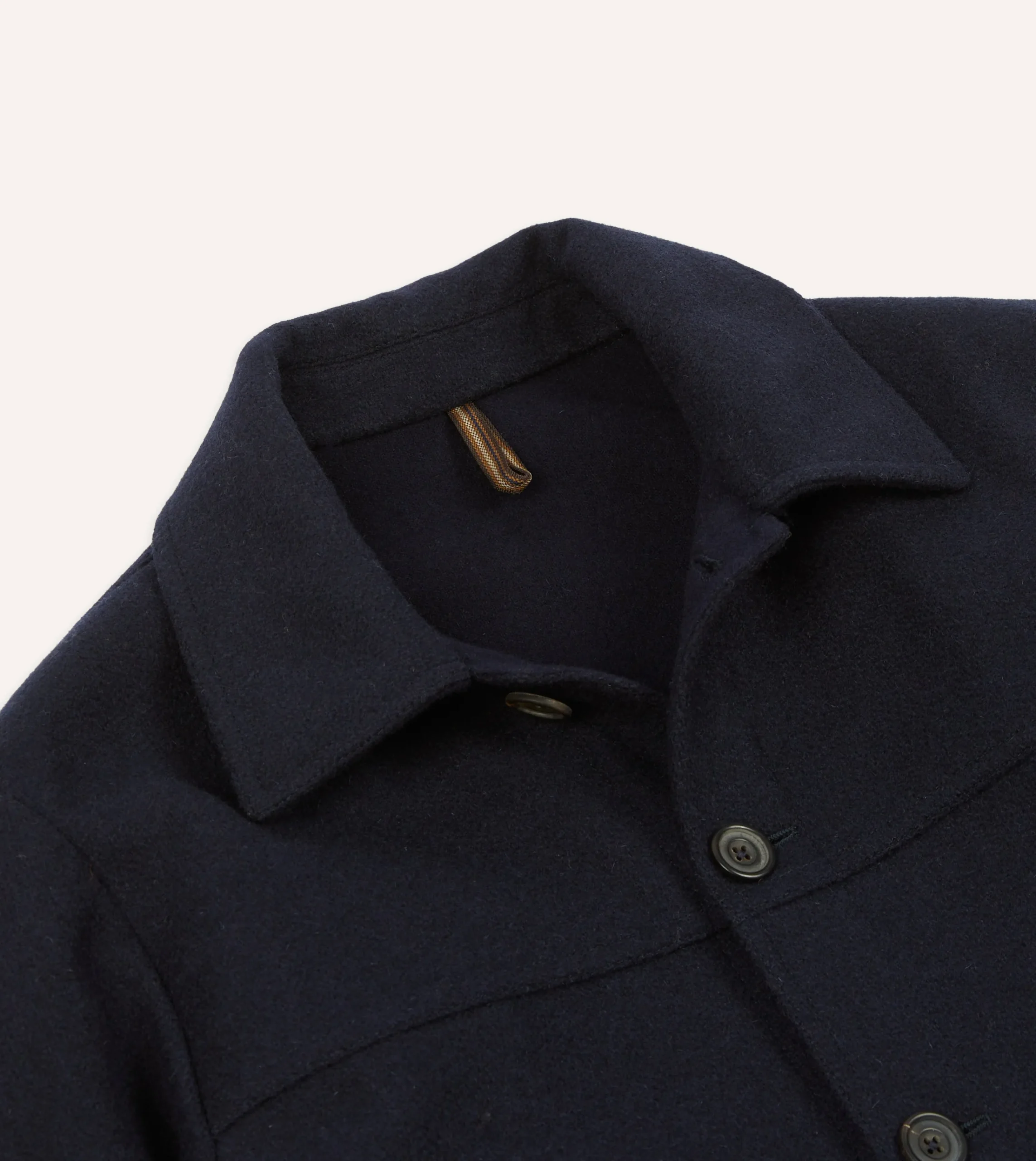 Drake’s Navy Melton Wool Donkey Chore Jacket