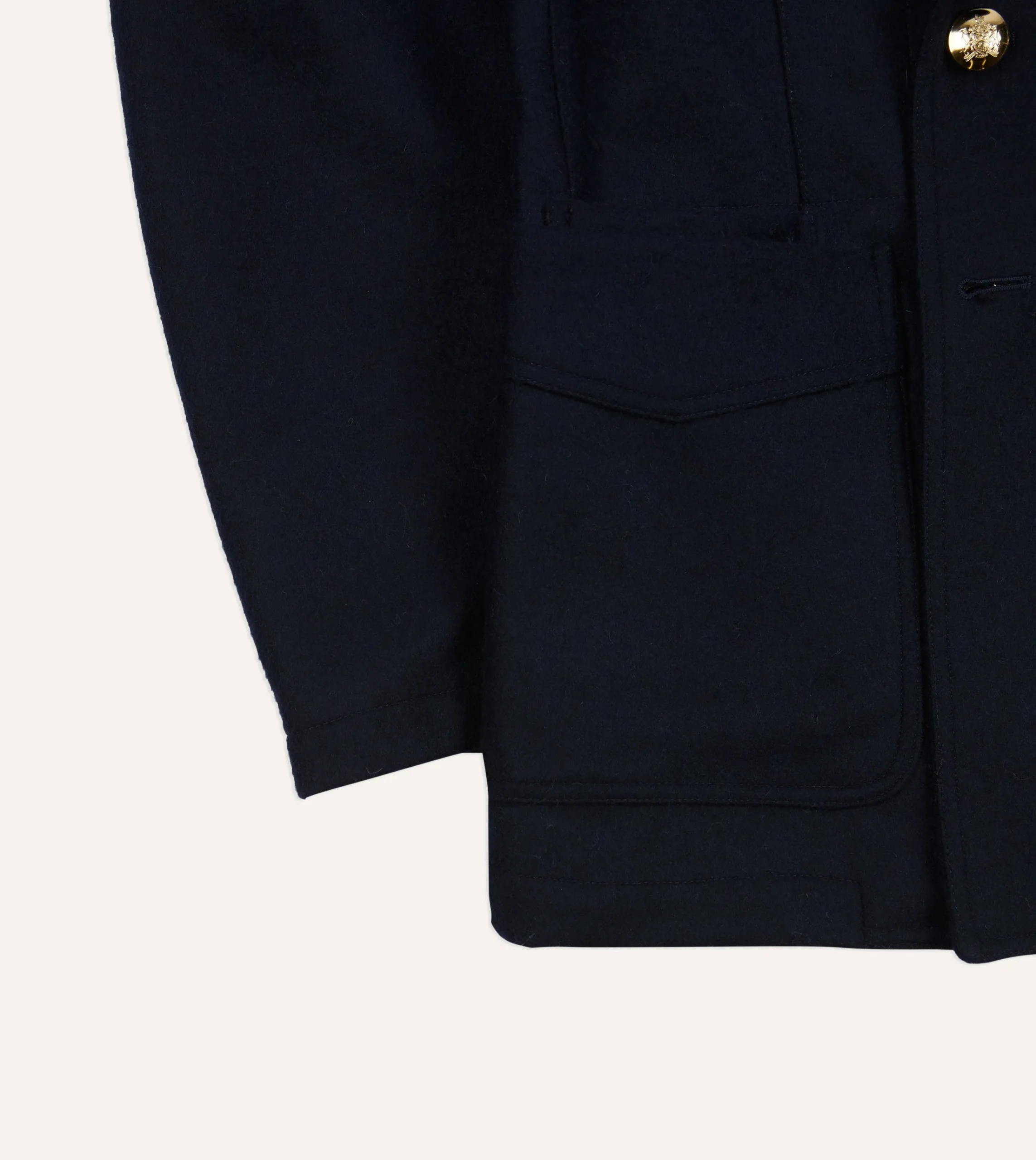 Drake’s Navy Melton Wool Games Blazer Mk. III