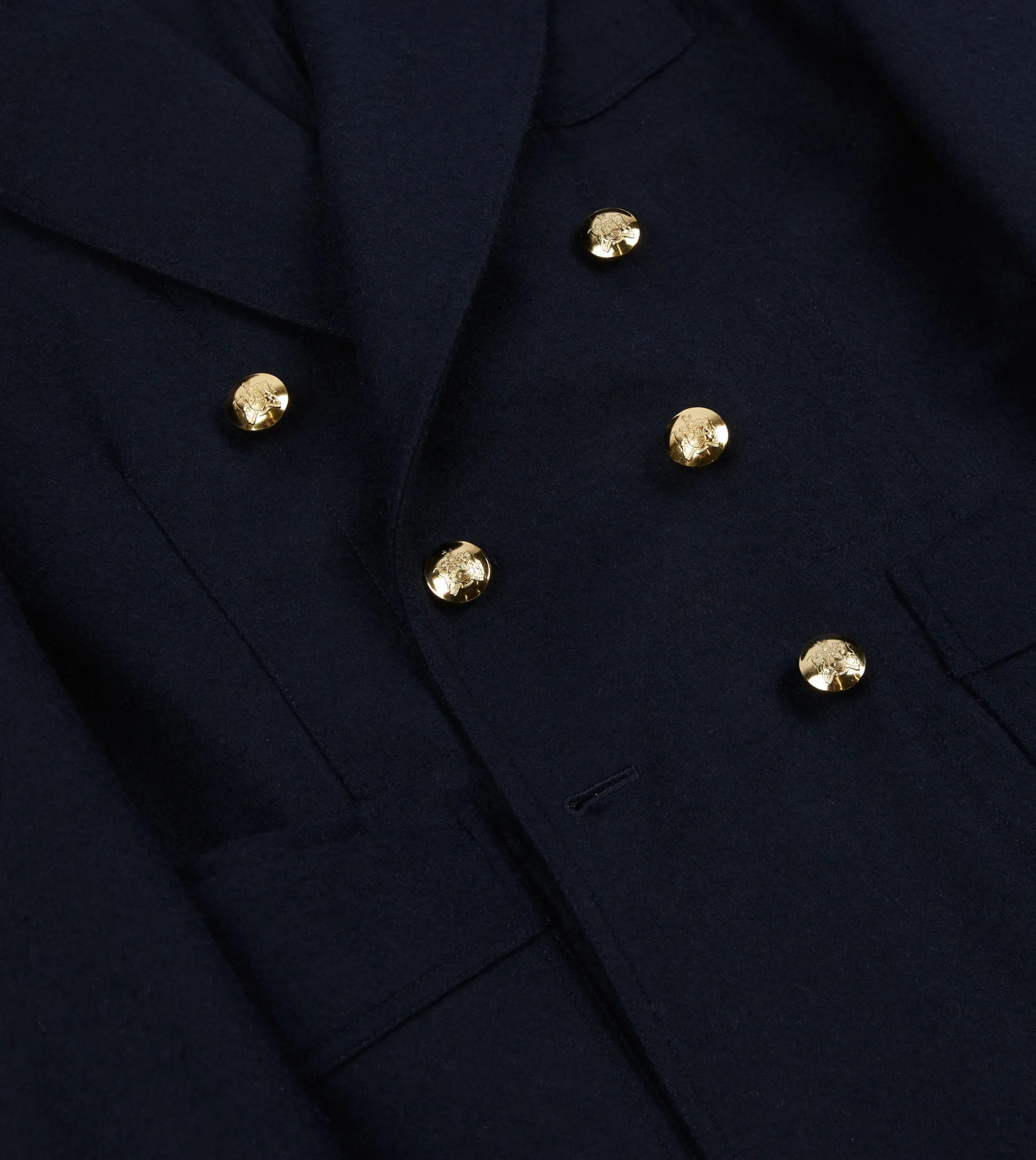 Drake’s Navy Melton Wool Games Blazer Mk. III
