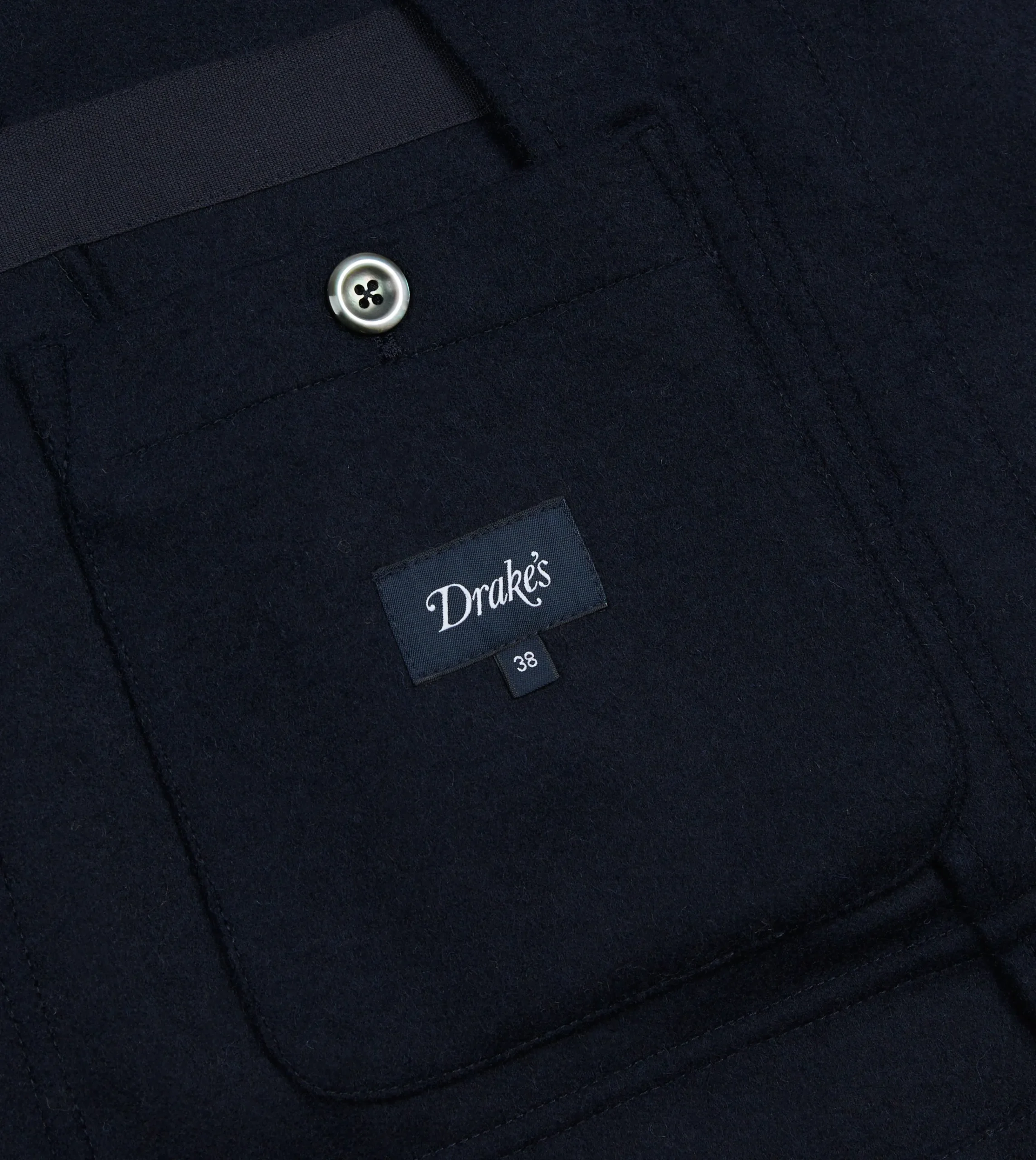 Drake’s Navy Melton Wool Games Blazer Mk. III