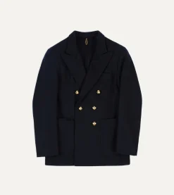 Drake’s Navy Melton Wool Games Blazer Mk. III