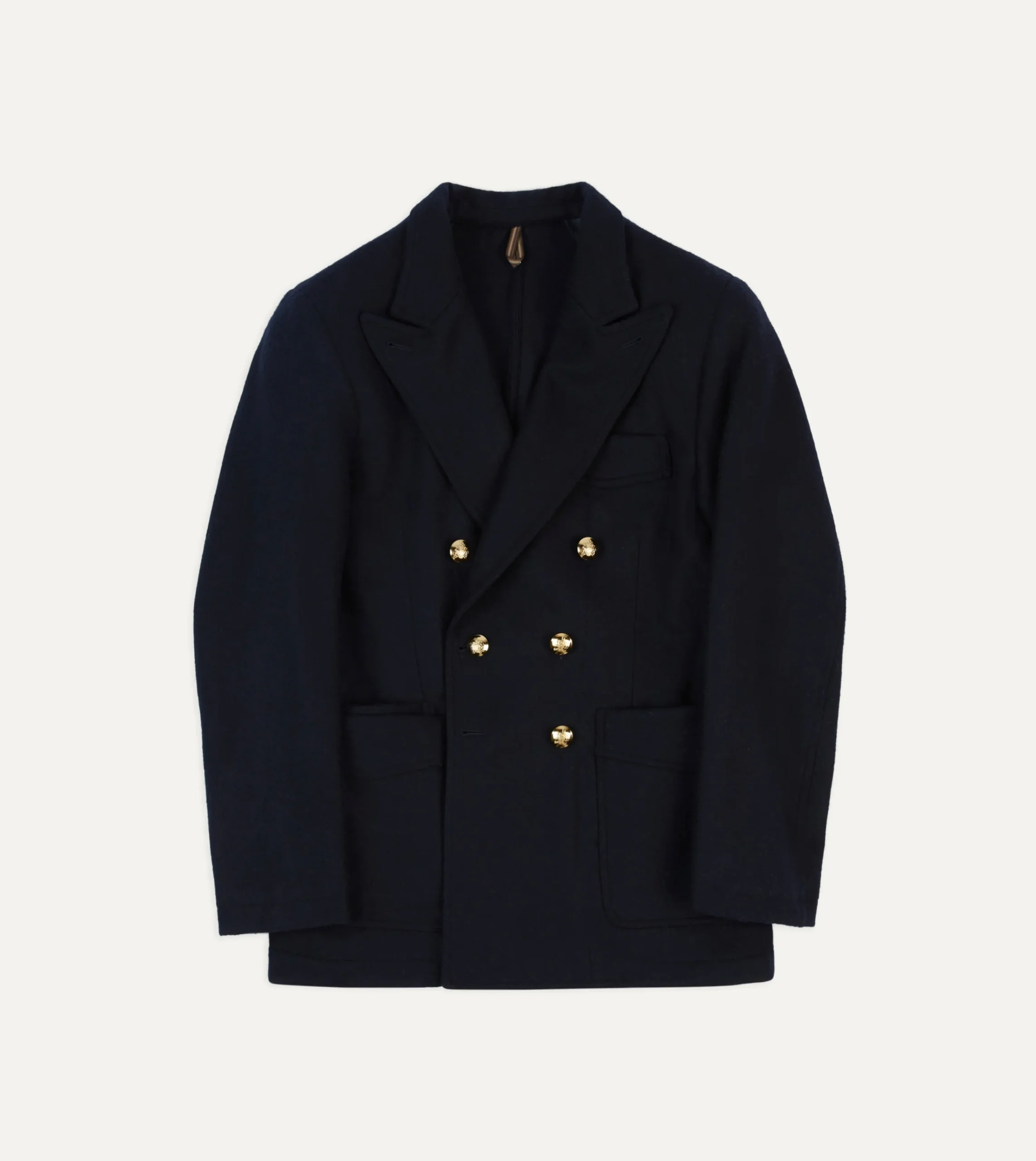 Drake’s Navy Melton Wool Games Blazer Mk. III