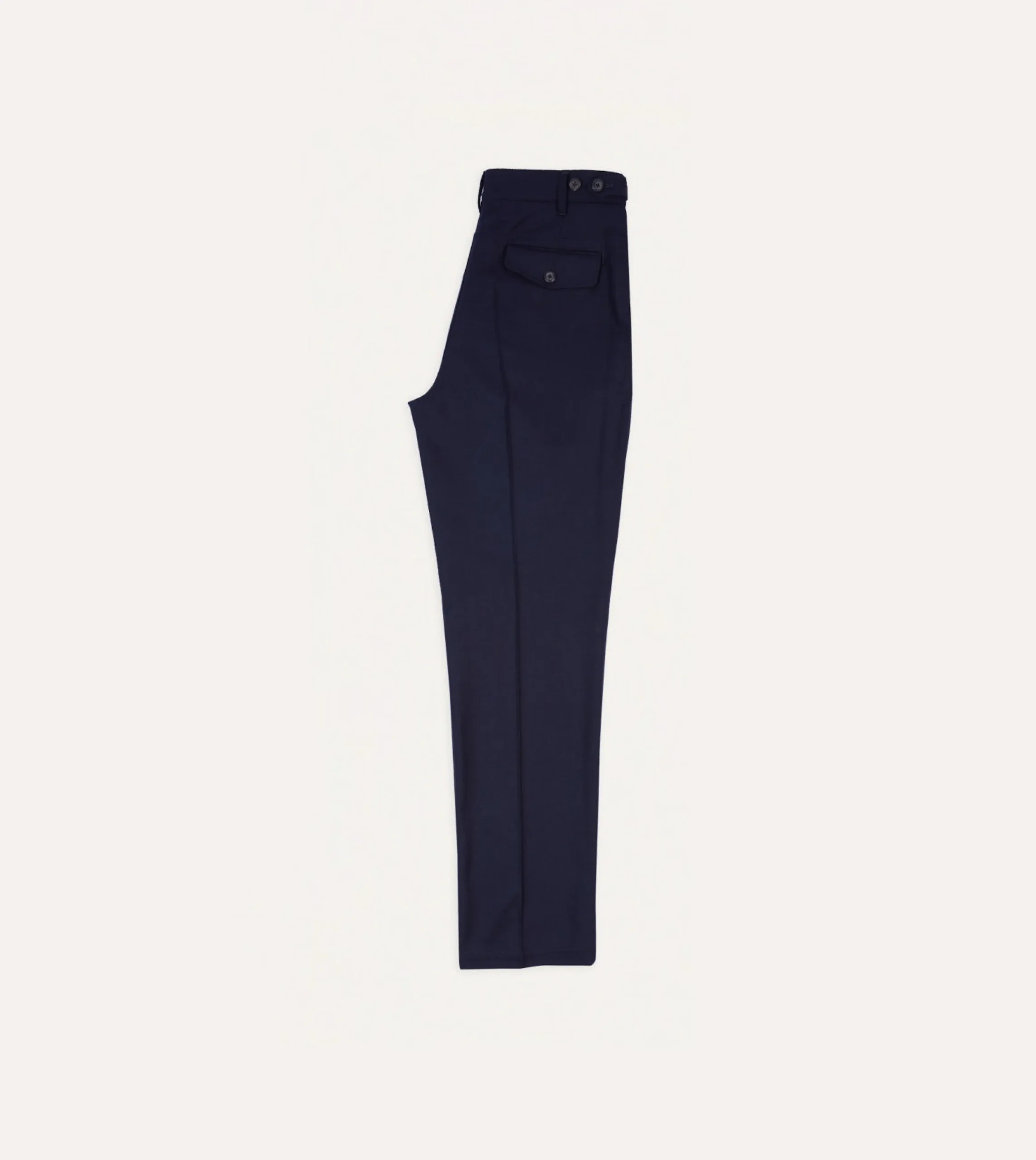 Drake’s Navy Merino Wool Games Trouser