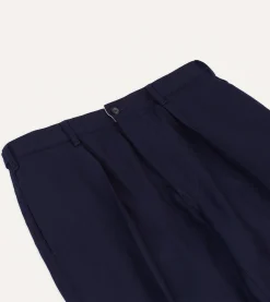 Drake’s Navy Merino Wool Games Trouser