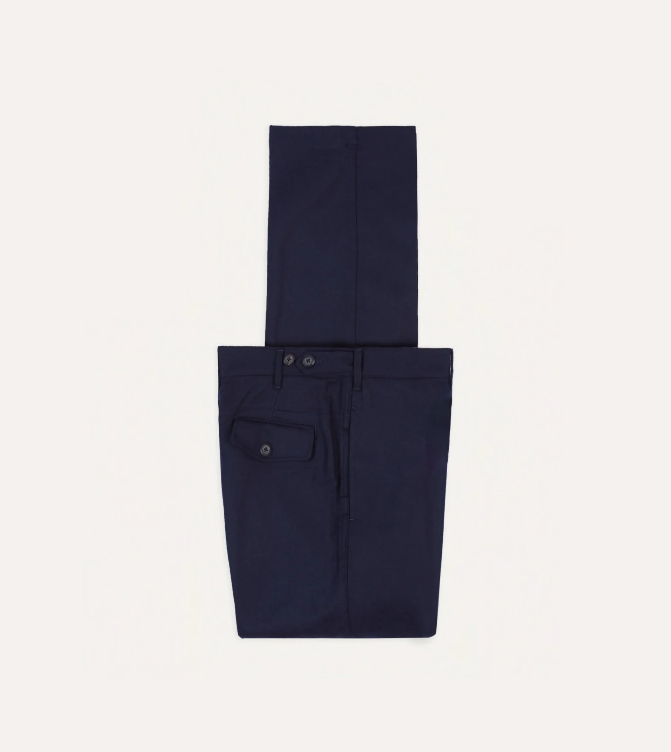 Drake’s Navy Merino Wool Games Trouser