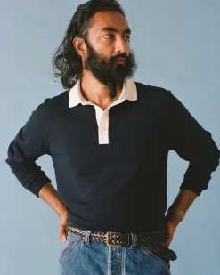 Drake’s Merino Wool Knitted Rugby Shirt