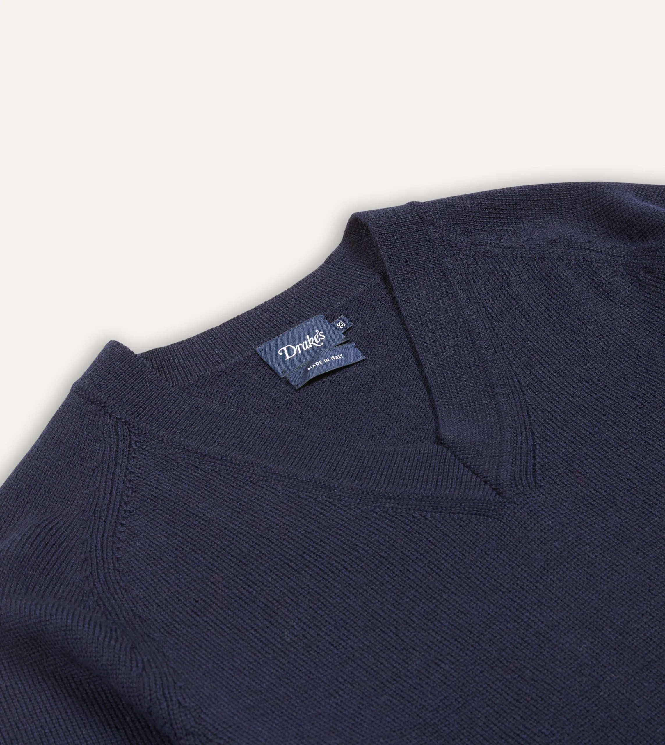 Drake’s Merino Wool V Neck Jumper