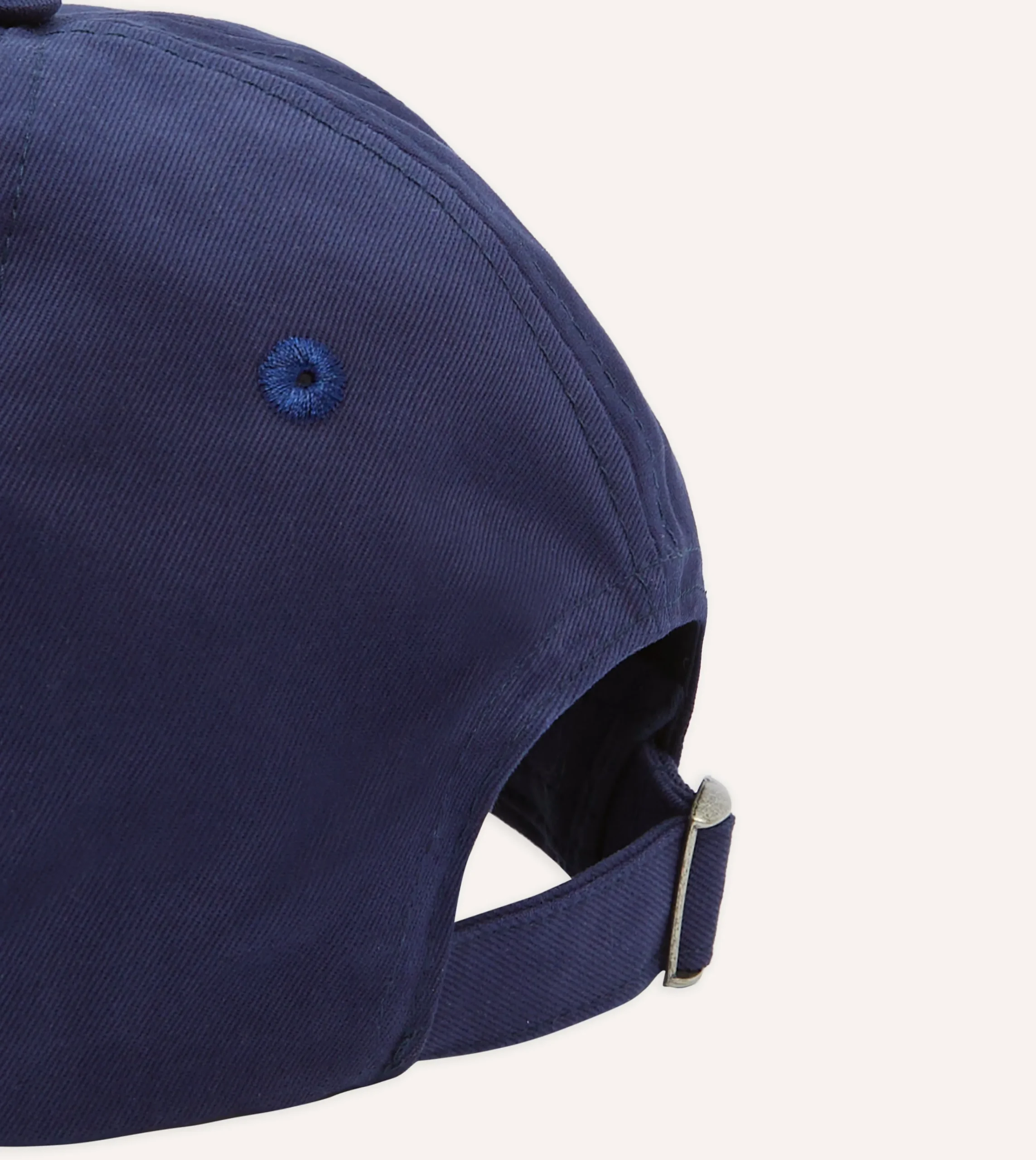 Drake’s Navy Morlaix Plombeé '77 Cotton Twill Baseball Cap