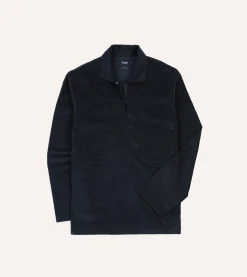 Drake’s Navy Needlecord Smock