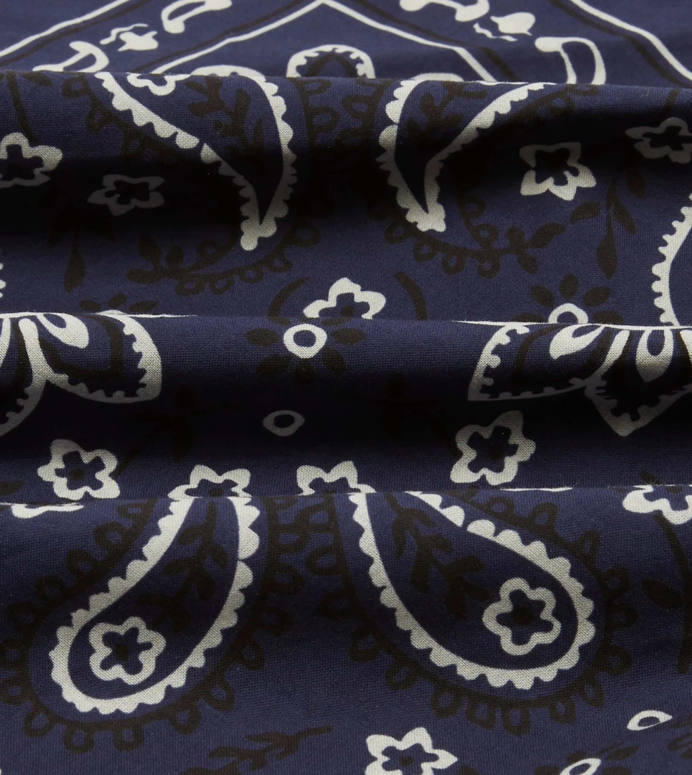 Drake’s Paisley Print Cotton Bandana