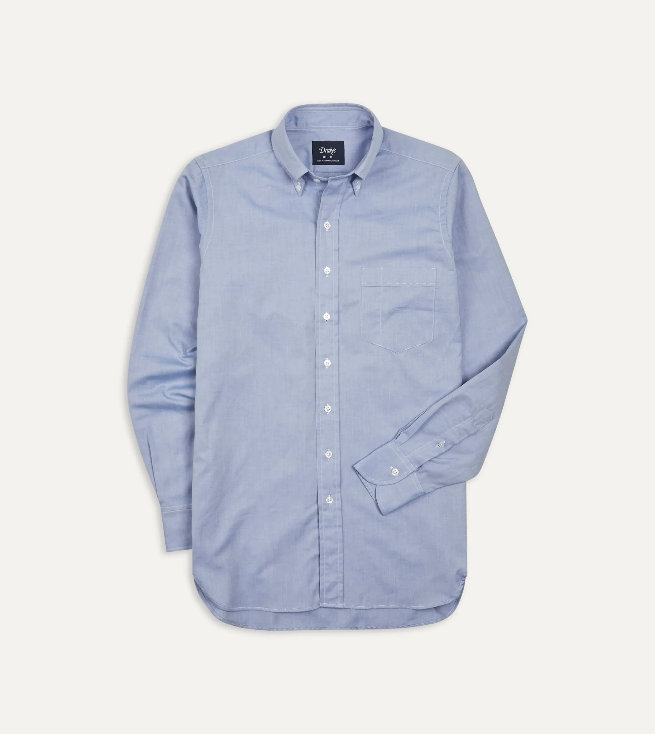 Drake’s Pinpoint Oxford Cotton Cloth Button-Down Shirt