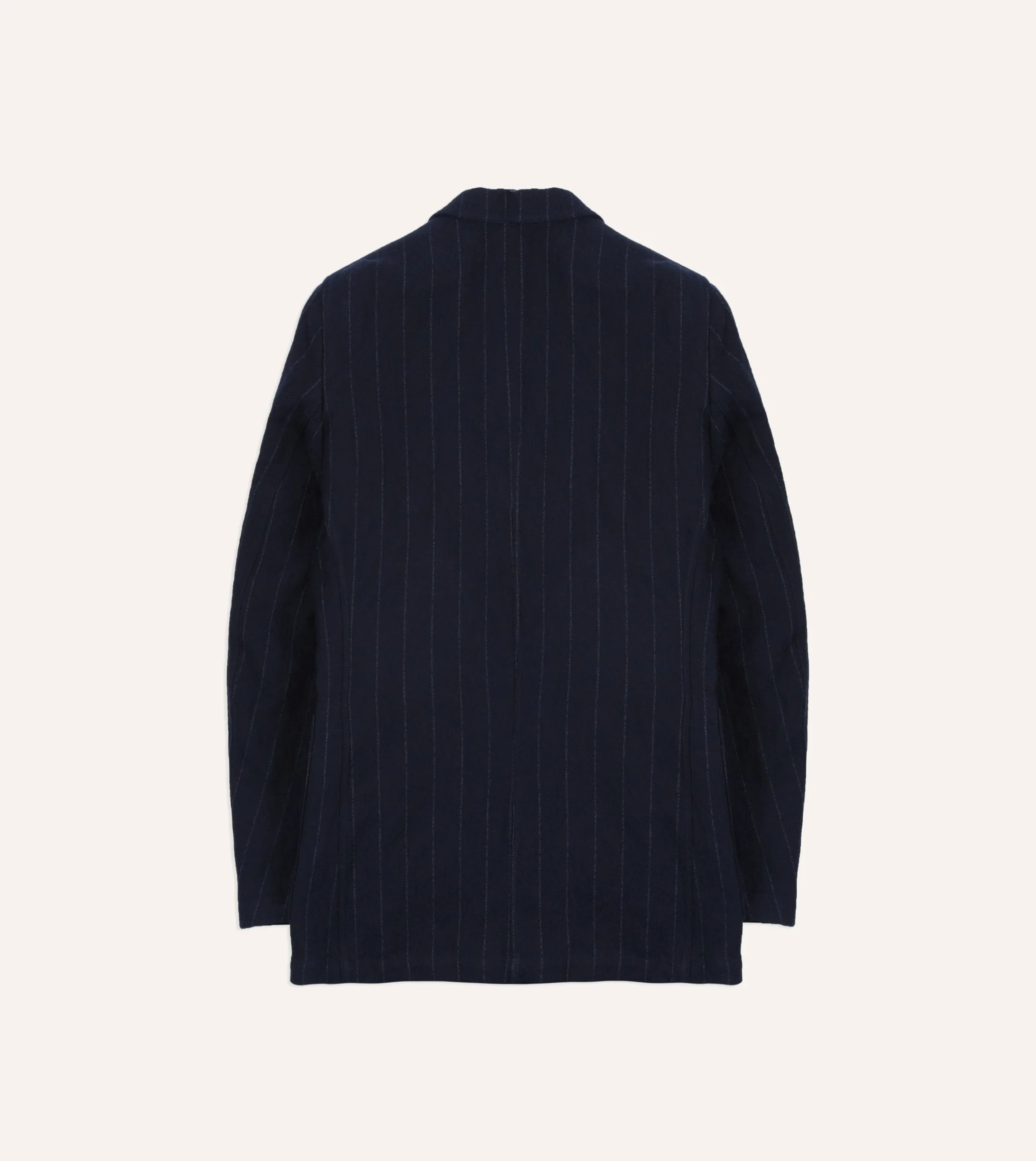 Drake’s Navy Pin Stripe Wool-Cotton Games Blazer Mk. III