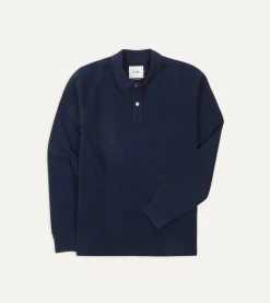 Drake’s Pique Cotton Long-Sleeve Polo Shirt