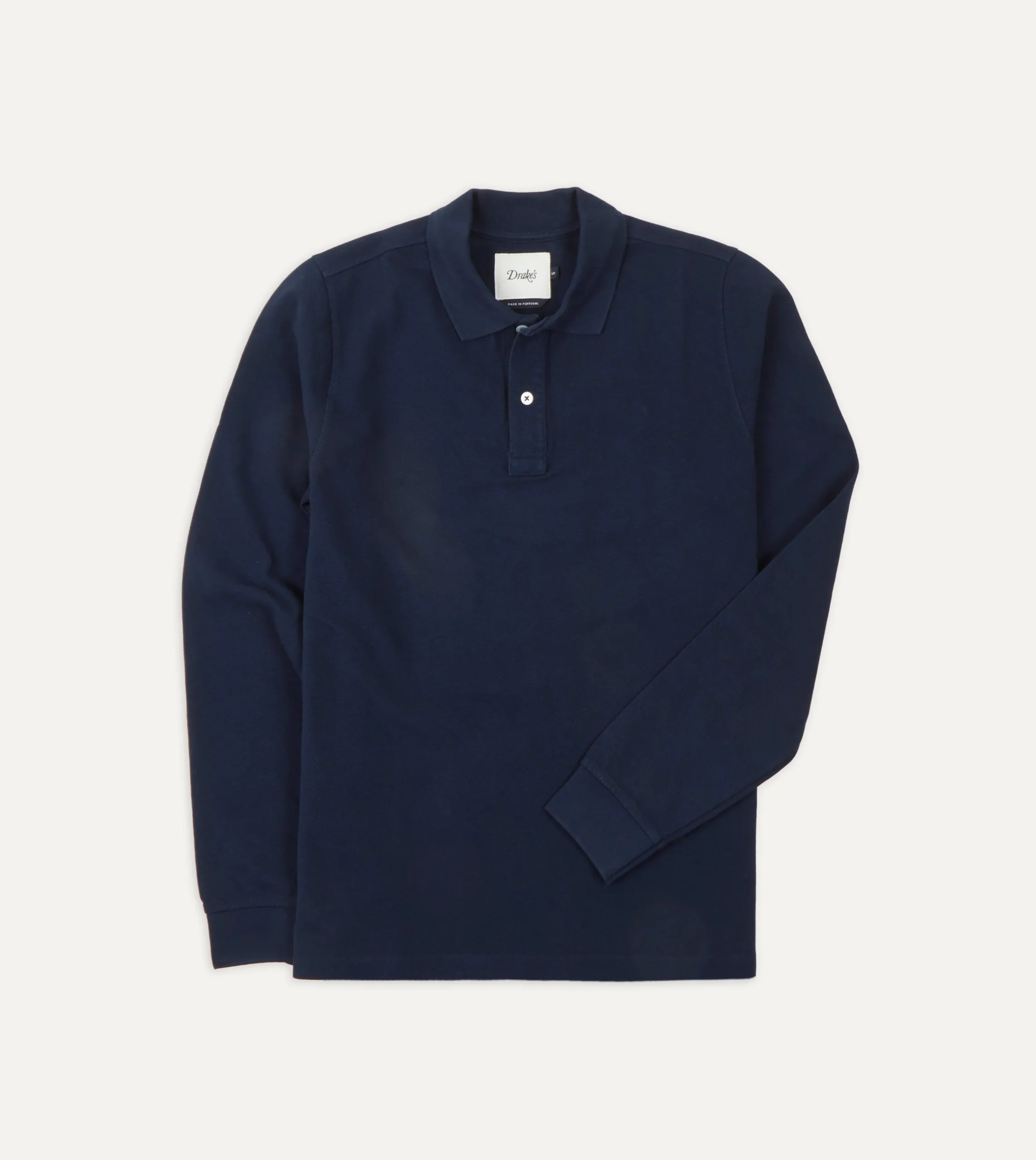 Drake’s Pique Cotton Long-Sleeve Polo Shirt
