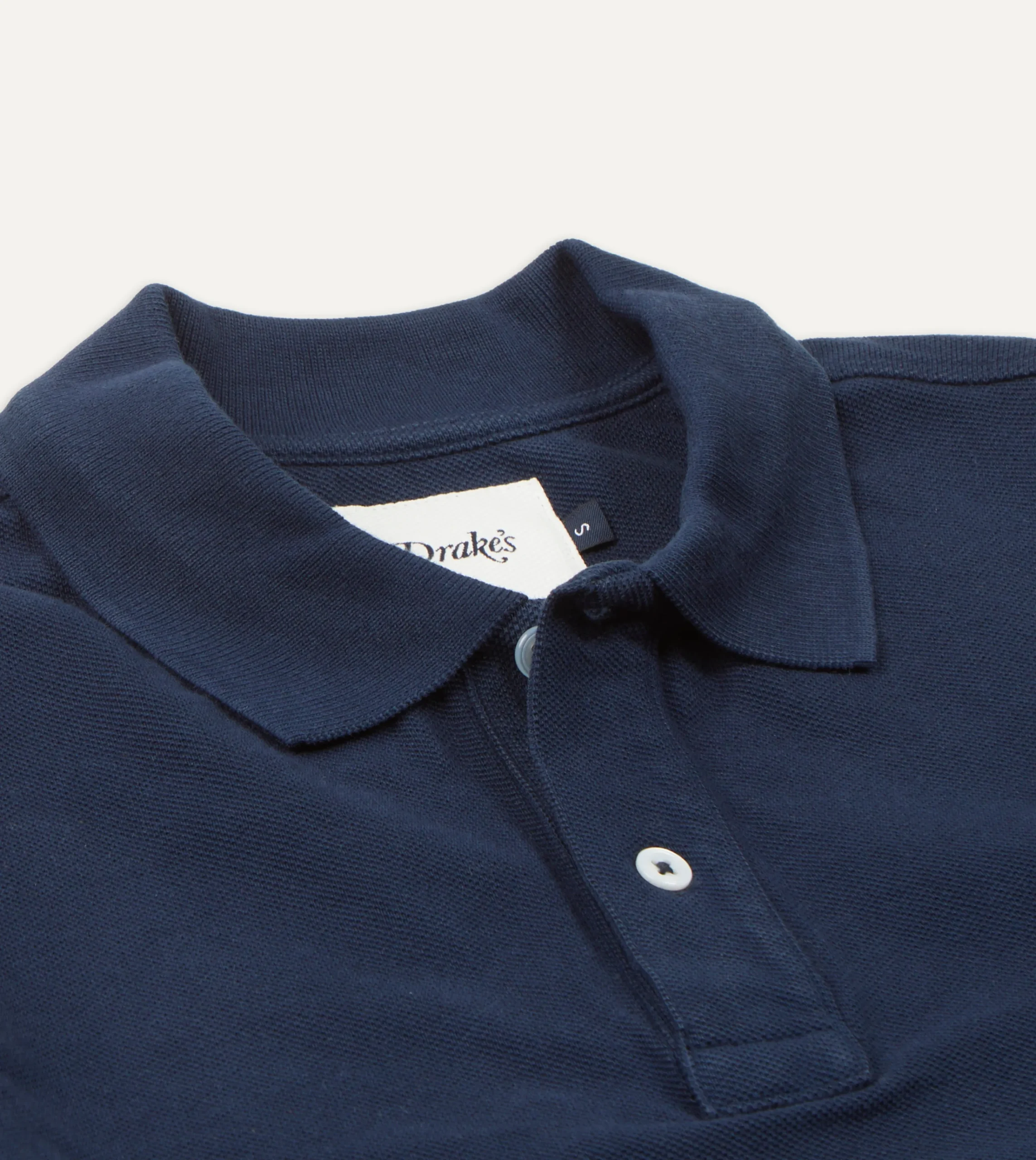 Drake’s Pique Cotton Long-Sleeve Polo Shirt