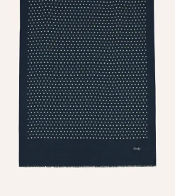 Drake’s Polka Dot Wool Scarf