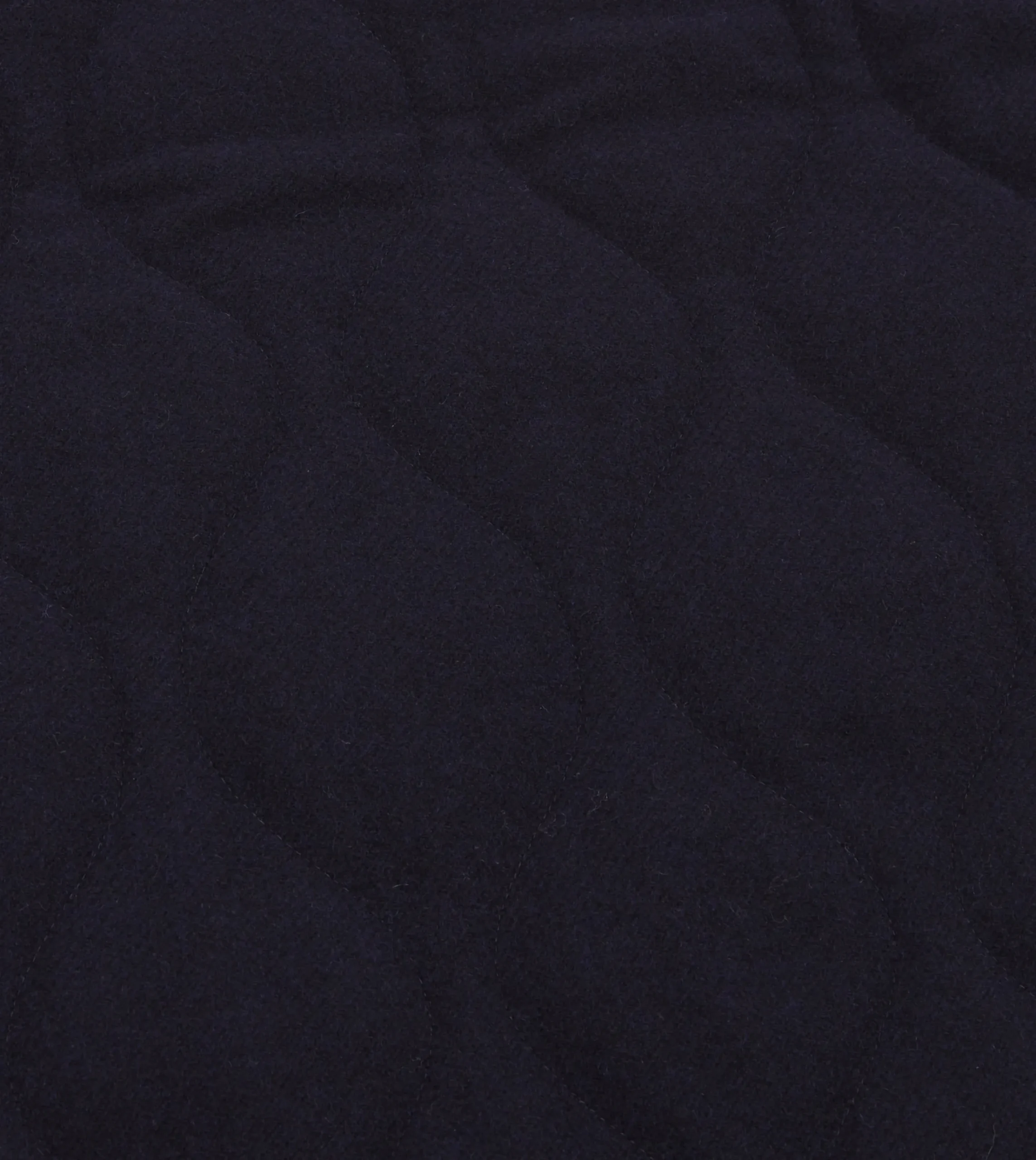 Drake’s Navy Quilted Melton Wool Zip Vest