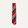Drake’s Navy, Red And Yellow Baiadera Stripe Mogador Tipped Tie