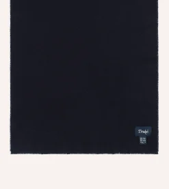 Drake’s Navy Solid Wool Scarf