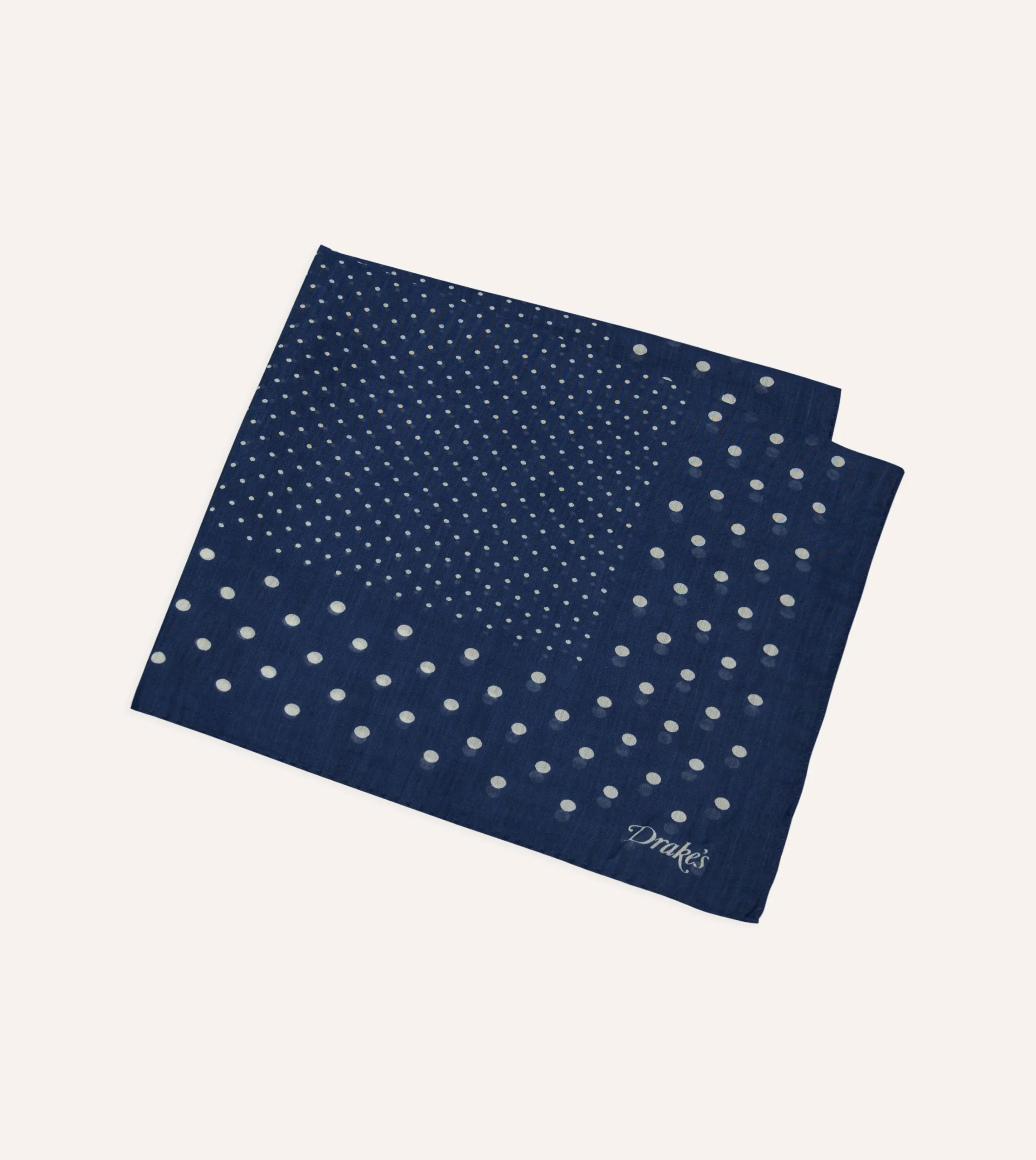 Drake’s Spot Border Print Cotton-Silk Pocket Square